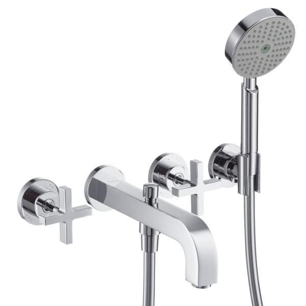 Смеситель двухвентильный для ванны с душем Hansgrohe коллекция Citterio хром 39447000