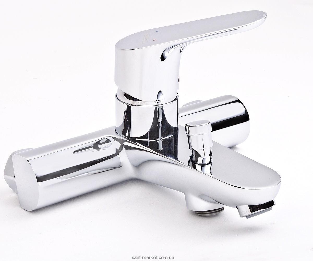 Смеситель однорычажный для ванны с коротким изливом Hansgrohe коллекция Focus E2 хром 31940000