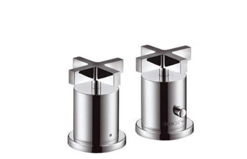 Змішувач з термостатом двухвентильний на борт ванни Hansgrohe колекція Axor Citterio хром 39480000