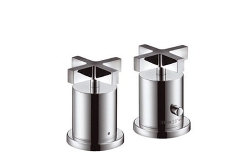 Змішувач з термостатом двухвентильний на борт ванни Hansgrohe колекція Axor Citterio хром 39480000