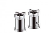 Смеситель с термостатом двухвентильный на борт ванны Hansgrohe коллекция Axor Citterio хром 39480000