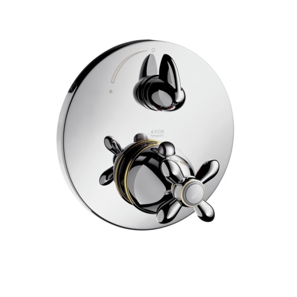 Змішувач з термостатом прихований (вбудований) Hansgrohe колекція Axor Carlton хром 17705000