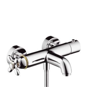 Змішувач з термостатом двухвентильний Hansgrohe колекція Carlton хром / золото 17241000