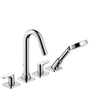 Смеситель двухвентильный на борт ванны с душем Hansgrohe коллекция Axor Citterio M хром 34444000