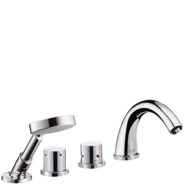 Смеситель с термостатом двухвентильный на борт ванны с душем Hansgrohe Axor Starck хром 10466000