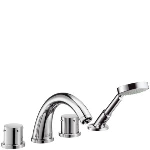 Змішувач з термостатом двухвентильний на борт ванни з душем Hansgrohe Axor Starck хром 10451000