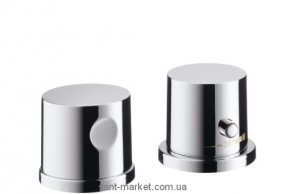 Смеситель с термостатом двухвентильный на борт ванны Hansgrohe коллекция Axor Uno хром 38480000