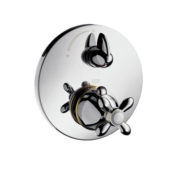 Змішувач з термостатом прихований (вбудований) Hansgrohe колекція Axor Carlton хром 17705000