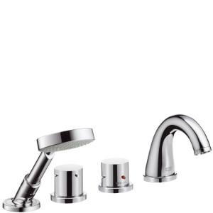Змішувач з термостатом двухвентильний на борт ванни з душем Hansgrohe Axor Starck хром 10461000