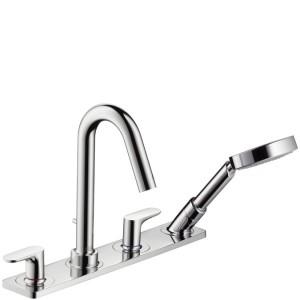 Змішувач двохвентильний на борт ванни з душем Hansgrohe колекція Axor Citterio M хром 34445000