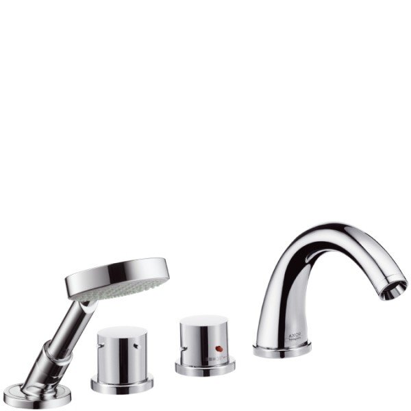 Смеситель с термостатом двухвентильный на борт ванны с душем Hansgrohe Axor Starck хром 10466000