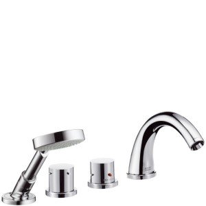 Смеситель с термостатом двухвентильный на борт ванны с душем Hansgrohe Axor Starck хром 10466000