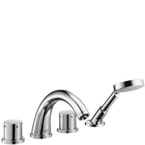 Смеситель с термостатом двухвентильный на борт ванны с душем Hansgrohe Axor Starck хром 10451000