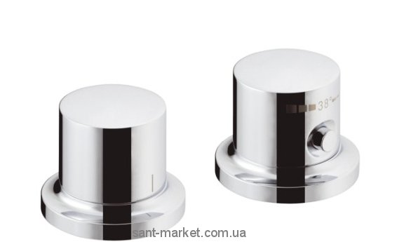 Смеситель с термостатом двухвентильный на борт ванны Hansgrohe коллекция Axor Massaud хром 18480000