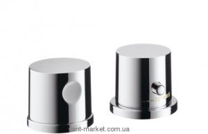 Смеситель с термостатом двухвентильный на борт ванны Hansgrohe коллекция Axor Uno хром 38480000