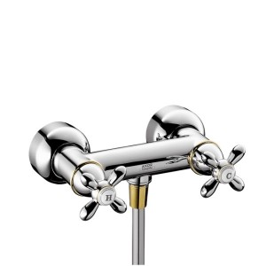Смеситель для душа настенный двухвентильный Hansgrohe коллекция Axor Carlton хром/золото 17630000