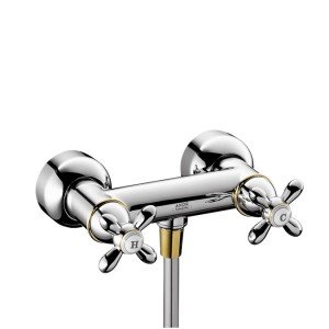 Смеситель для душа настенный двухвентильный Hansgrohe коллекция Axor Carlton хром/золото 17630000