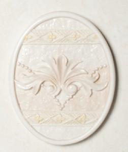 Ceramica De LUX Плитка BXL-2117C DEC OVALO MARMI CREMA-MARFIL 102553