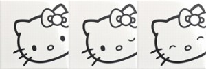 Gamma Due Плитка Hello Kitty HKD020108 EXPRESSION BLACK MIX 3 декор3 180658