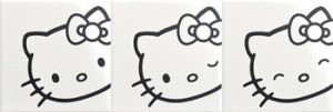 Gamma Due Плитка Hello Kitty HKD020108 EXPRESSION BLACK MIX 3 декор3 180658
