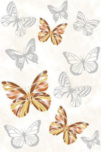 Golden Tile К11301 БАТТЕРФЛЯЙ БЕЖЕВЫЙ декор 138329