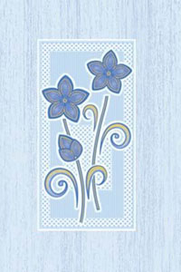 Golden Tile Б83351 МАРГАРИТА ГОЛУБОЙ декор 138332