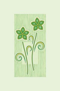 Golden Tile Б84351 МАРГАРИТА ЗЕЛЕНЫЙ декор 138333