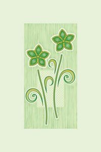 Golden Tile Б84351 МАРГАРИТА ЗЕЛЕНИЙ декор 138333