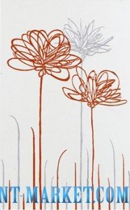 Novogres Плитка DEC ECCUM ROJO FUTURA BLANCO декор 112082