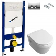 Унитаз подвесной Villeroy&Boch Omnia Architectura 5684H101+98M9C101 + Комплект 3 в 1 Geberit 458.121.21.1