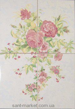 Березакераміка Плитка Нарцис РОЖЕВИЙ (БЕР) панно4 142138