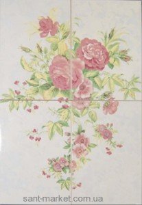 Березакерамика Плитка НАРЦИСС РОЗОВЫЙ (БЕР) панно4 142138