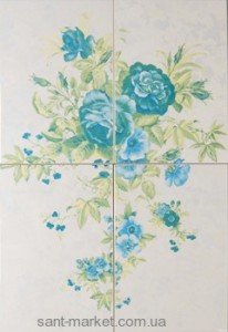 Березакерамика Плитка НАРЦИСС ГОЛУБОЙ (БЕР) панно4 142139