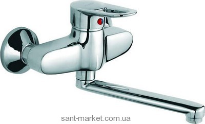 Смеситель для раковины однорычажный настенный Ferro коллекция Napoli хром BRN3