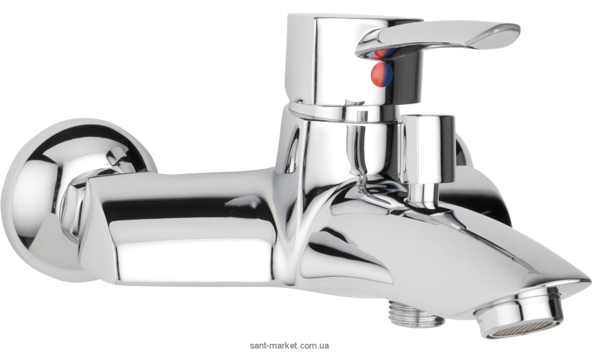 Змішувач одинважільний для ванни з коротким виливом Ferro колекція Modena хром BTM1