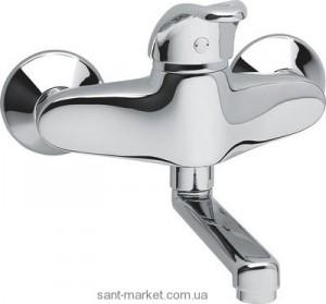 Змішувач для раковини одноважеля настінний Ferro колекція Milano хром BRM3