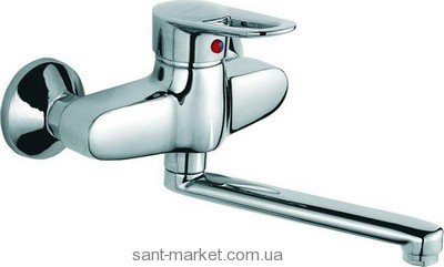 Смеситель для раковины однорычажный настенный Ferro коллекция Napoli хром BRN3