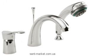 Смеситель однорычажный на борт ванны с душем Ferro коллекция Milano хром BRM11A