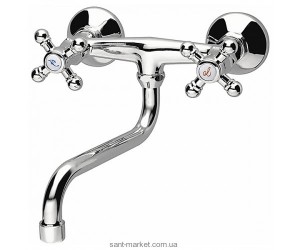 смеситель для кухни Ferro Retro двухвентильный настенный XR5