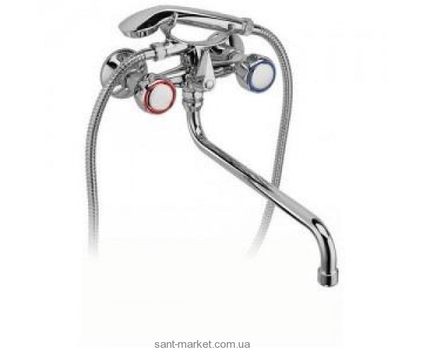 Змішувач двохвентильний з довгим виливом та душем Ferro колекція Standard New 3BSTC11