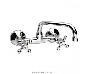 Змішувач для раковини двухвентильний настінний Ferro колекція Retro хром XR3