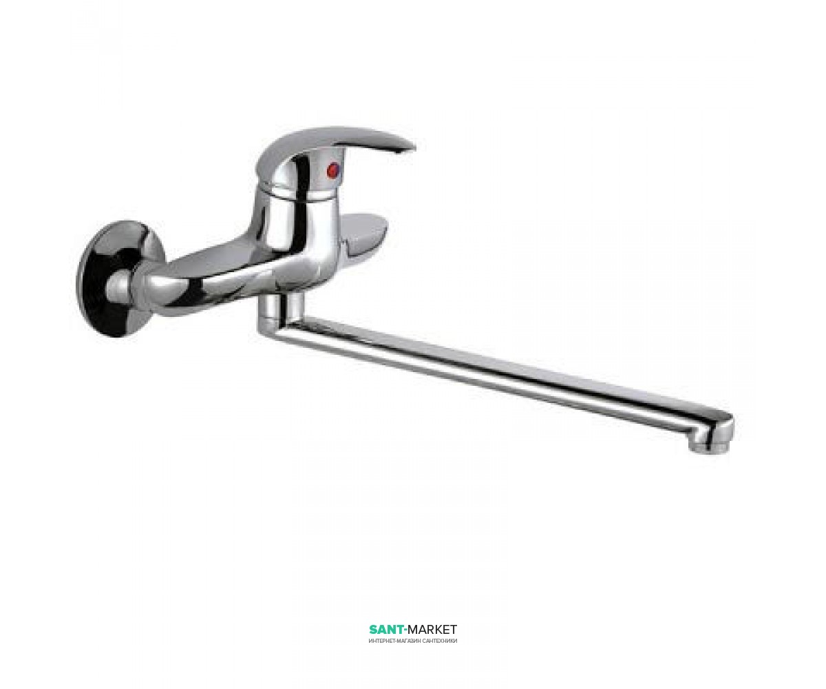 Смеситель для кухни Ferro Ancona с длинным изливом однорычажный настенный  BAN5A