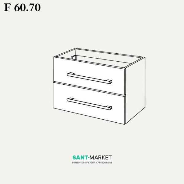 Тумба під раковину Gorenje Avon F60.70 підвісна 60х45х50 горіх 786086