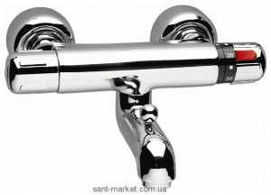 Смеситель с термостатом двухвентильный для ванны Ferro коллекция Termo хром TA1