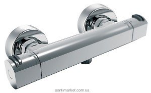 Смеситель для душа настенный двухвентильный с термостатом Ferro коллекция Arezzo хром TAR7