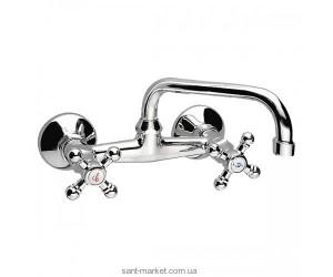 Смеситель для раковины двухвентильный настенный Ferro коллекция Retro хром XR3
