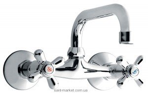 Смеситель для раковины двухвентильный настенный Ferro коллекция Retro New хром XD3