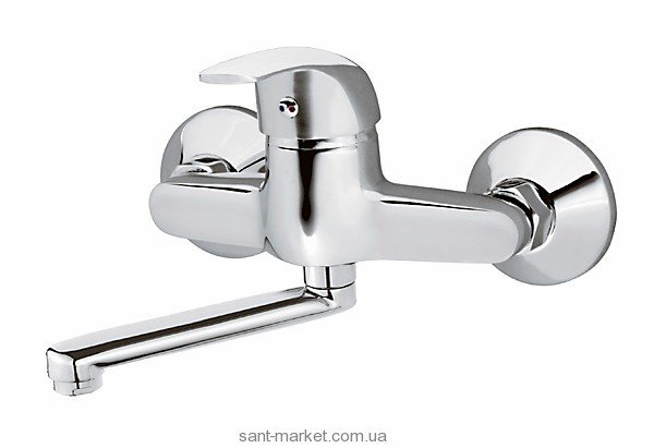 Смеситель для раковины однорычажный настенный Ferro коллекция Vasto хром BVA3