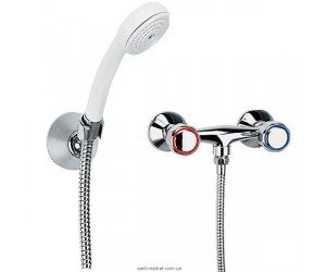 Смеситель для душа настенный двухвентильный Ferro коллекция Standard с душевым набором хром BST77