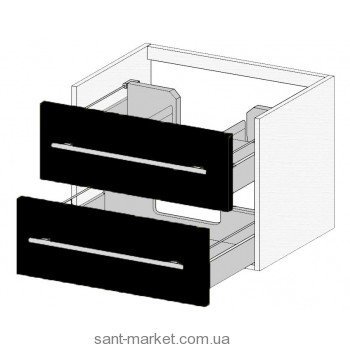 Тумба под раковину Gorenje Avon F60.71 подвесная 60х45х50 черный глянец 791809